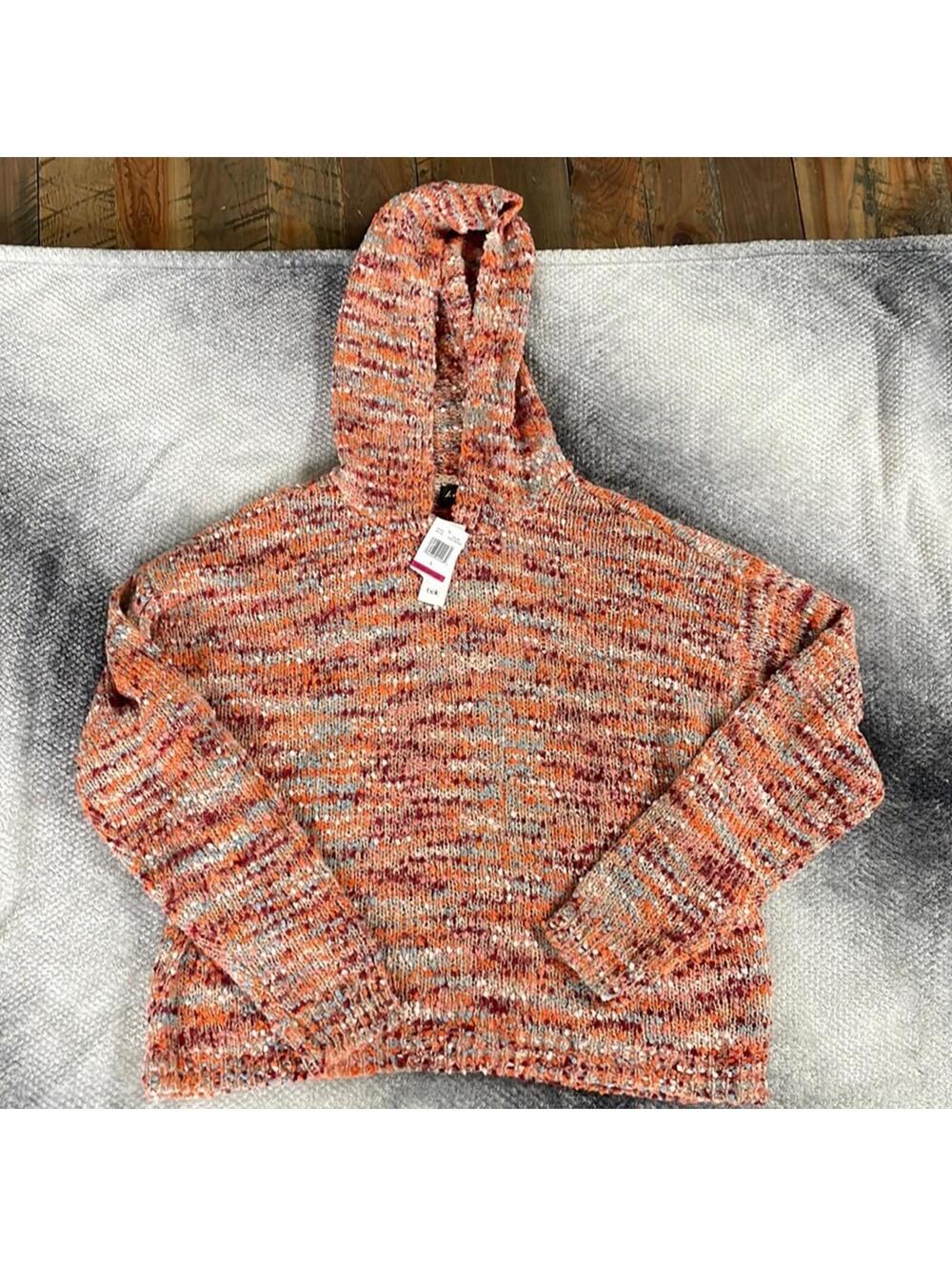 NWT multi-colored sweater hoodie - Sz L Large